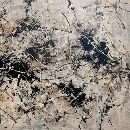 URBAN SYMPHONY: Large Black and White Abstract Textured Painting | rolled canvas, ready for custom framing