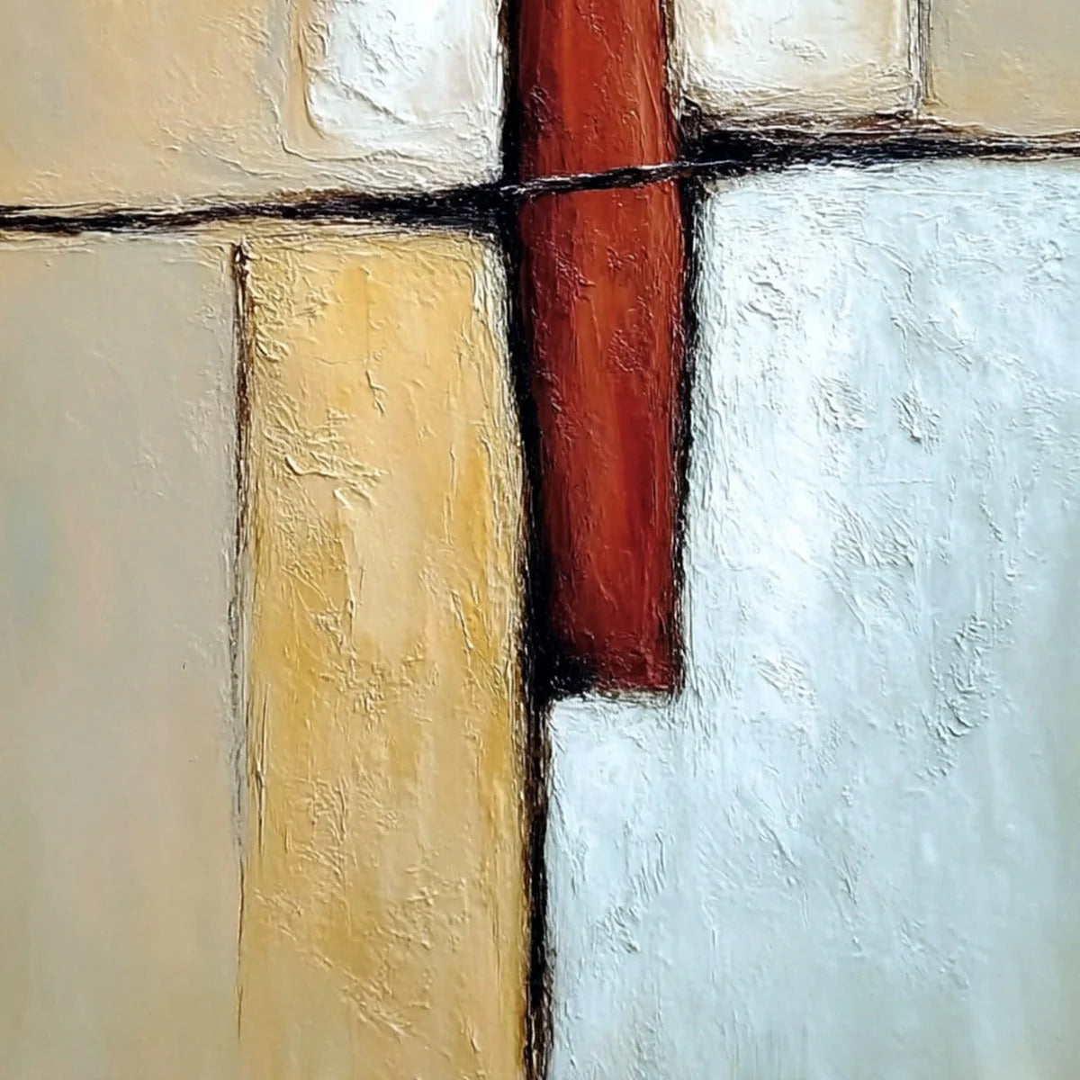 VANGUARD: Textured Abstract Figurative Painting for Modern Decor | rolled canvas, ready for custom framing