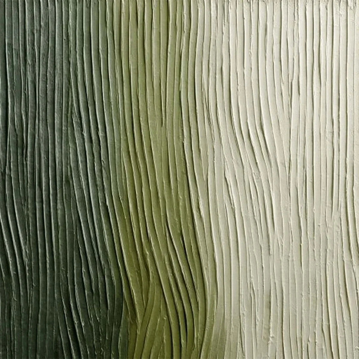 VERDANT GROOVE: Textured Wabi Sabi Abstract Landscape Painting | rectangular format, hand-painted canvas edge