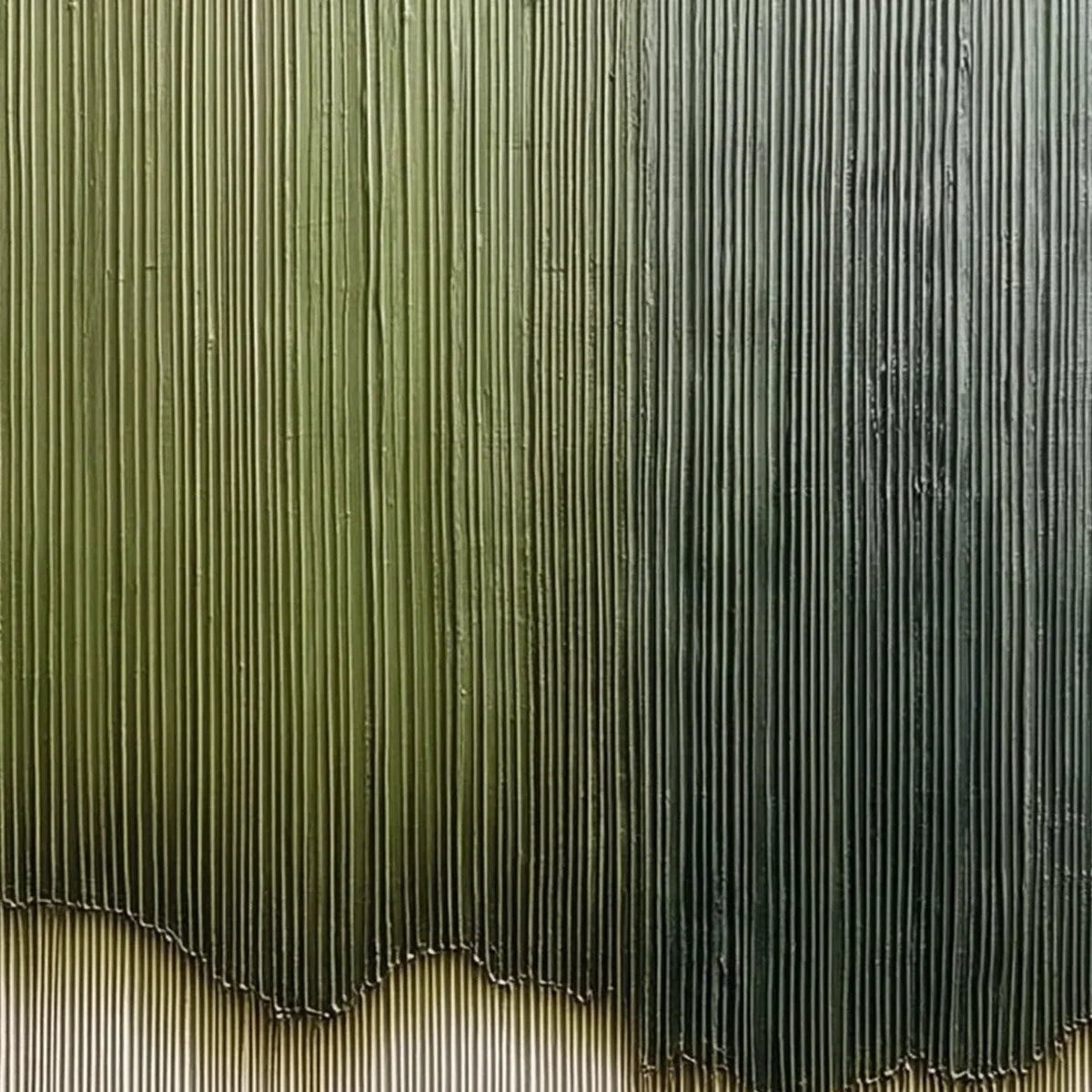 VERDANT STRATA: Textured Wabi Sabi Abstract Earth Painting | rectangular format, hand-painted canvas edge