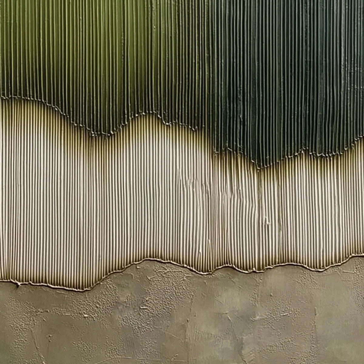 VERDANT STRATA: Textured Wabi Sabi Abstract Earth Painting | rolled canvas, ready for custom framing