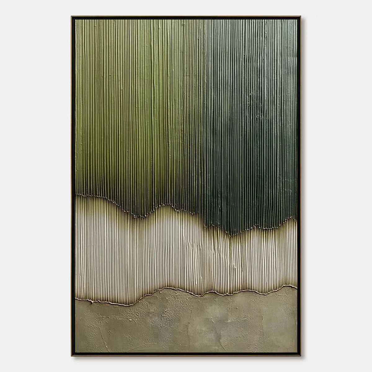 VERDANT STRATA: Textured Wabi Sabi Abstract Earth Painting | hanging in living room, Abstract wall art