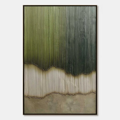 VERDANT STRATA: Textured Wabi Sabi Abstract Earth Painting | hanging in living room, Abstract wall art