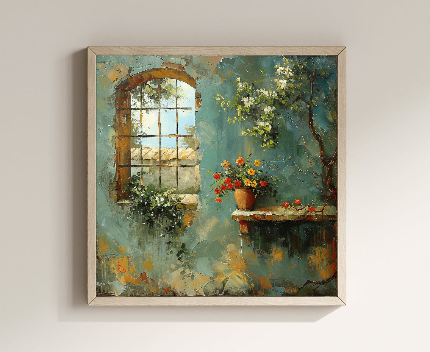 50x50 cm oil painting for living room - image 2 of 9