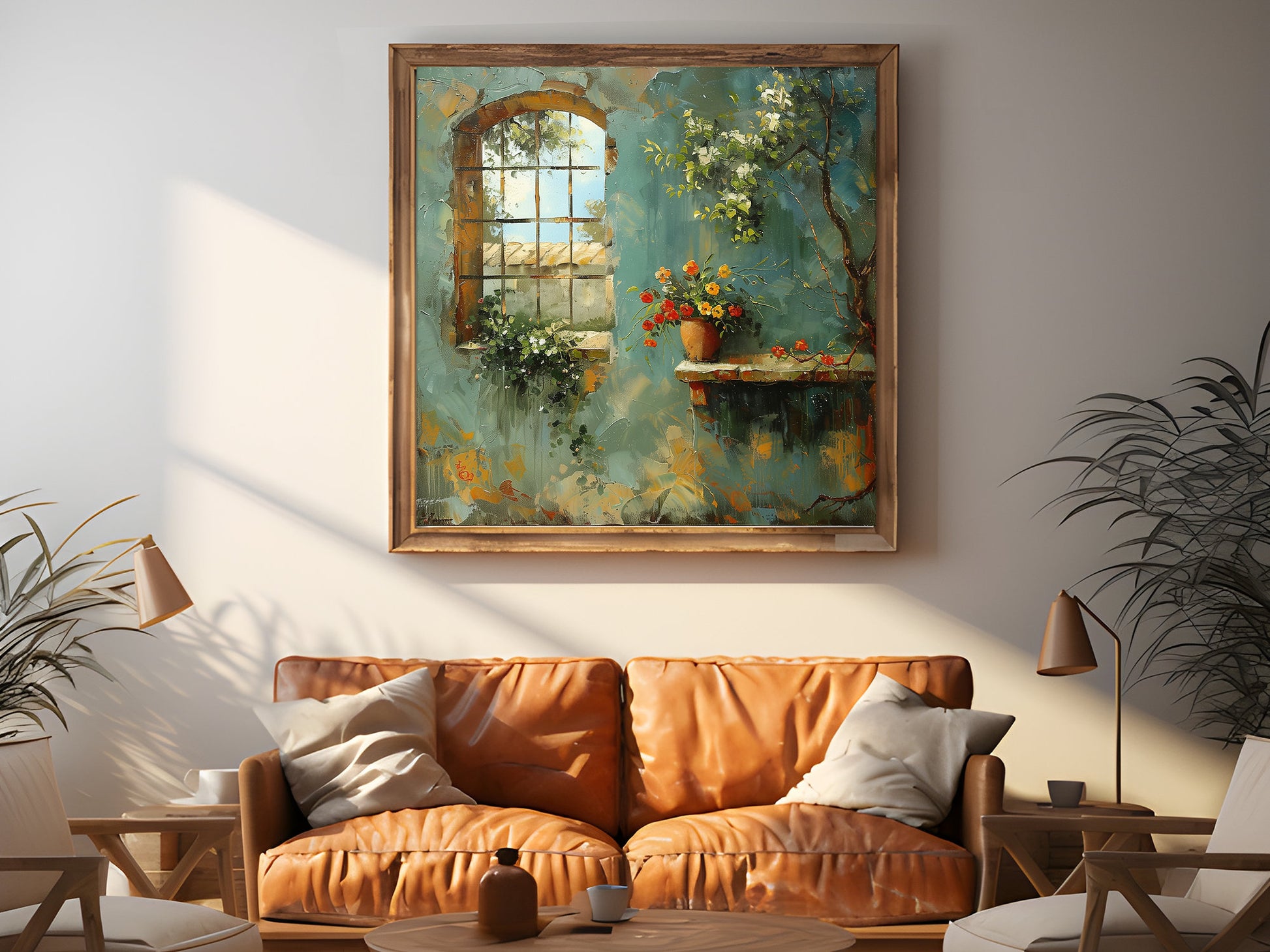 50x50 cm oil painting for living room - image 3 of 9