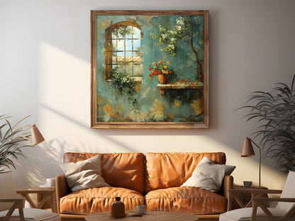 50x50 cm oil painting for living room - image 3 of 9