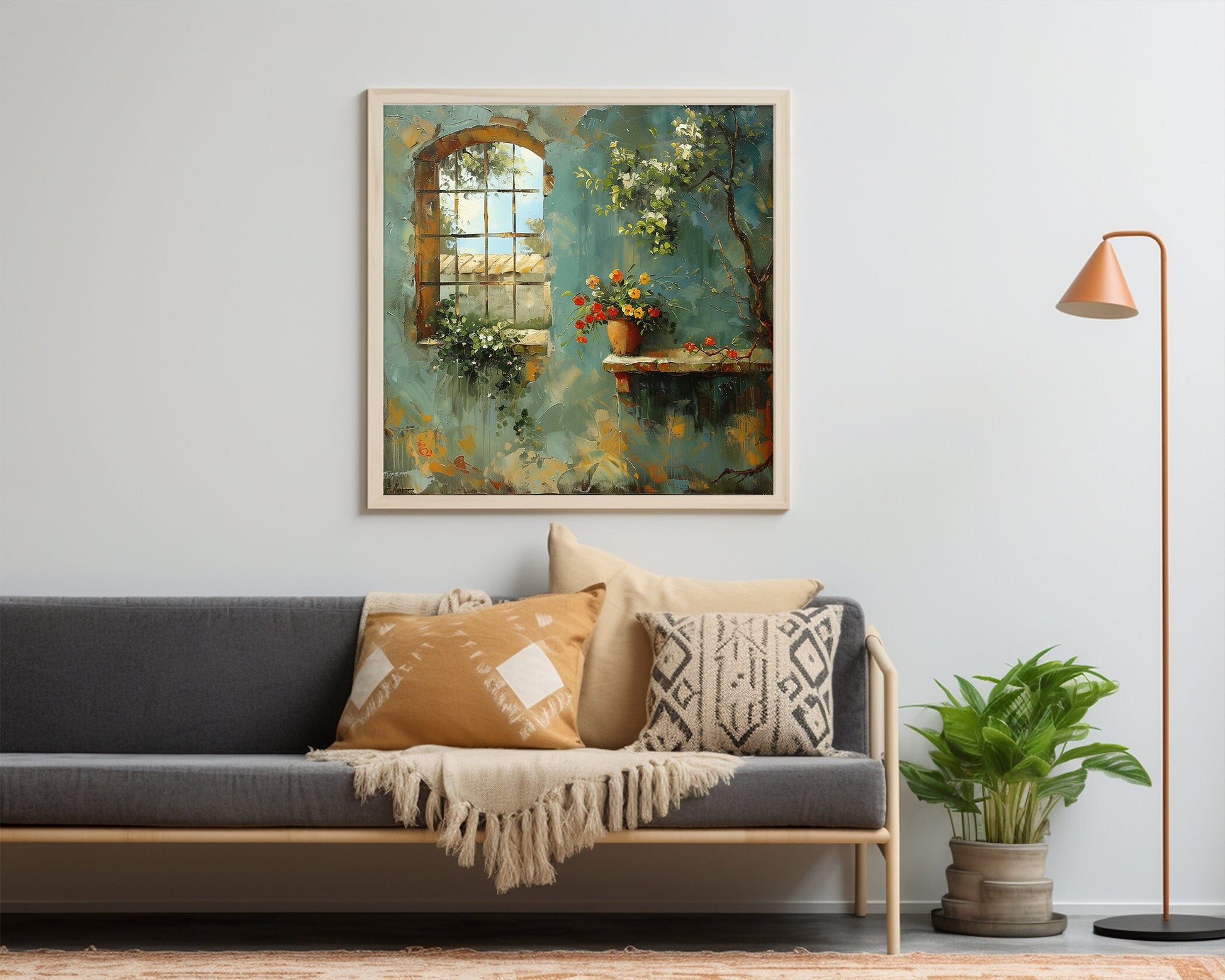 50x50 cm oil painting for living room - image 1 of 9
