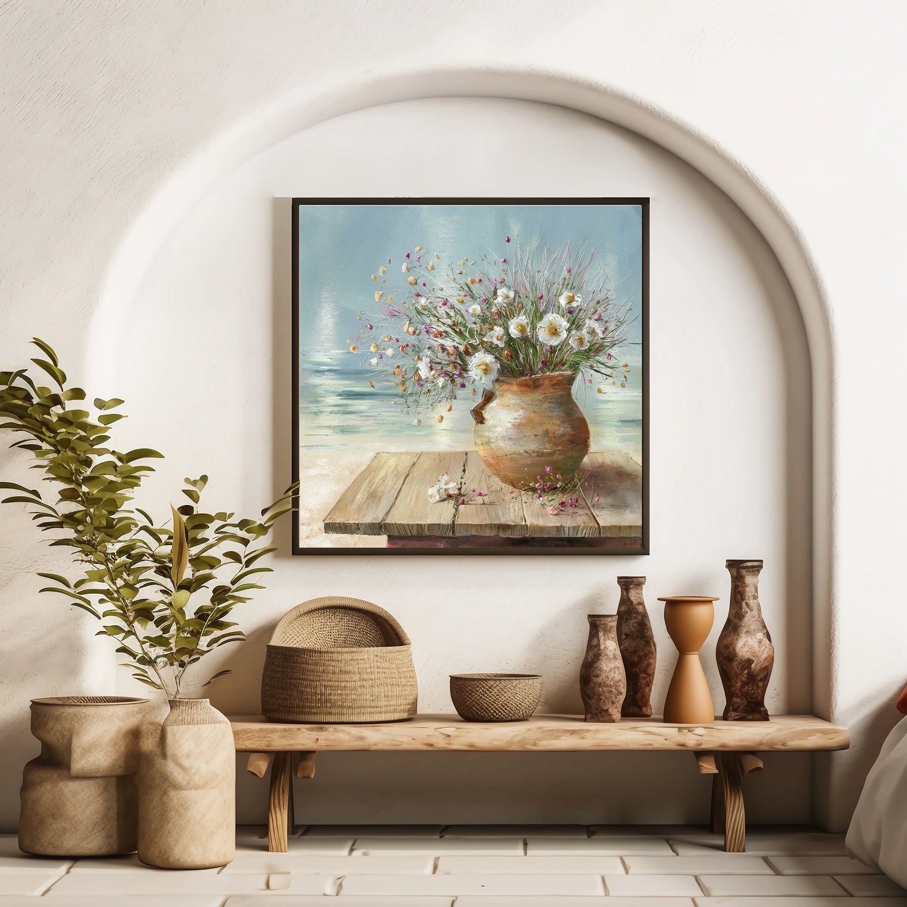 60x60 cm oil painting for kitchen - image 3 of 10