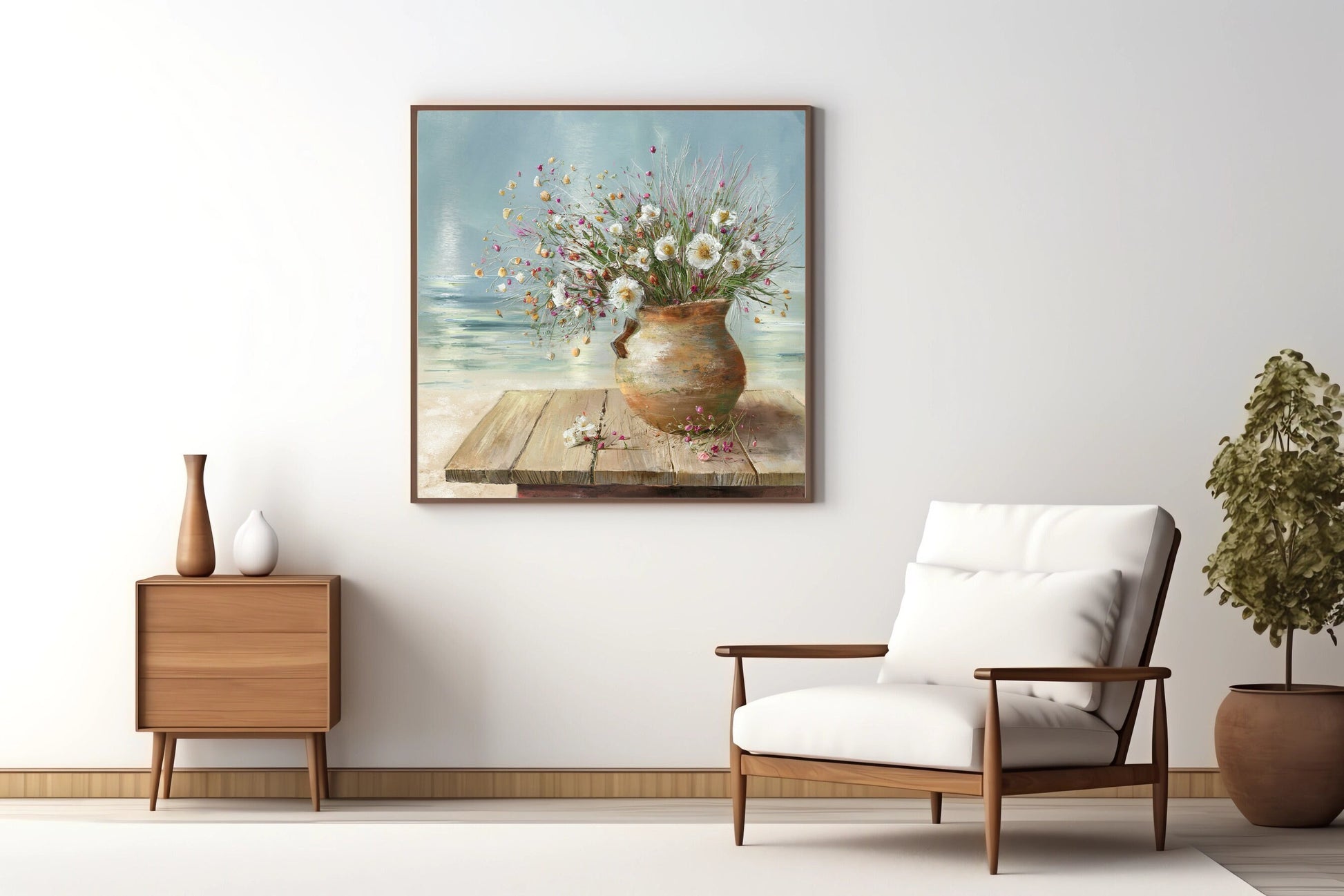 60x60 cm oil painting for kitchen - image 1 of 10