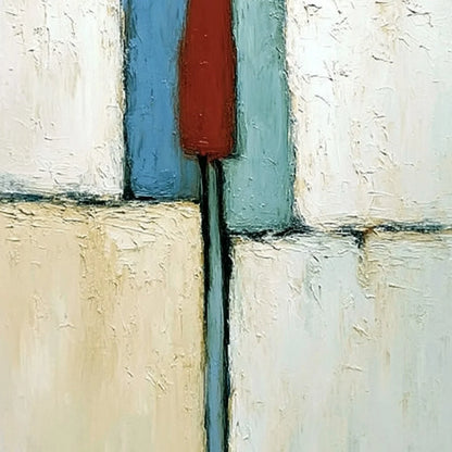 THE VISITOR: Textured Abstract Figurative Painting for Modern Decor | rolled canvas, ready for custom framing