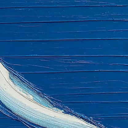 VOYAGE: Minimalist Textured Abstract Sailboat Painting | rolled canvas, ready for custom framing