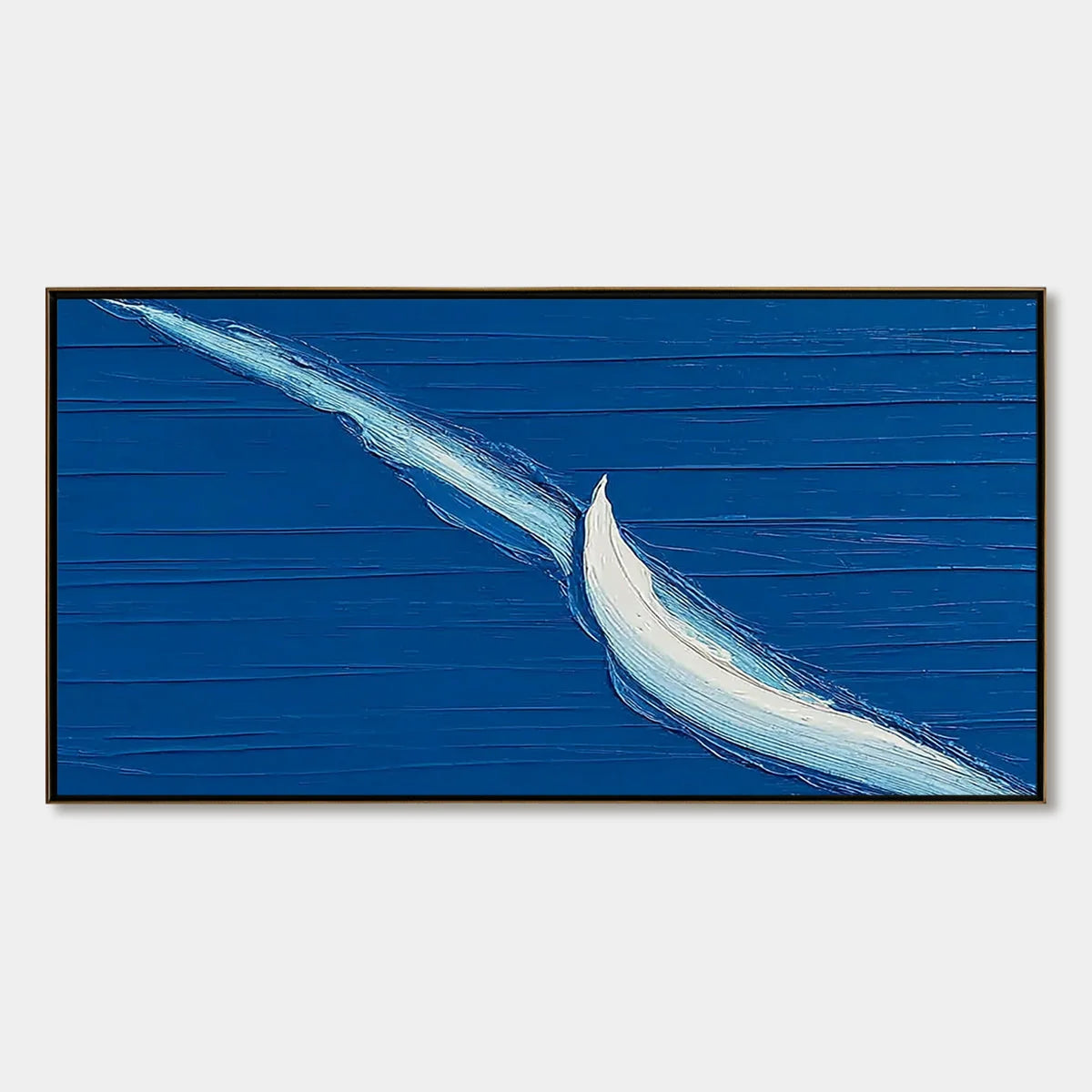 VOYAGE: Minimalist Textured Abstract Sailboat Painting | hanging in living room, Minimalist wall art