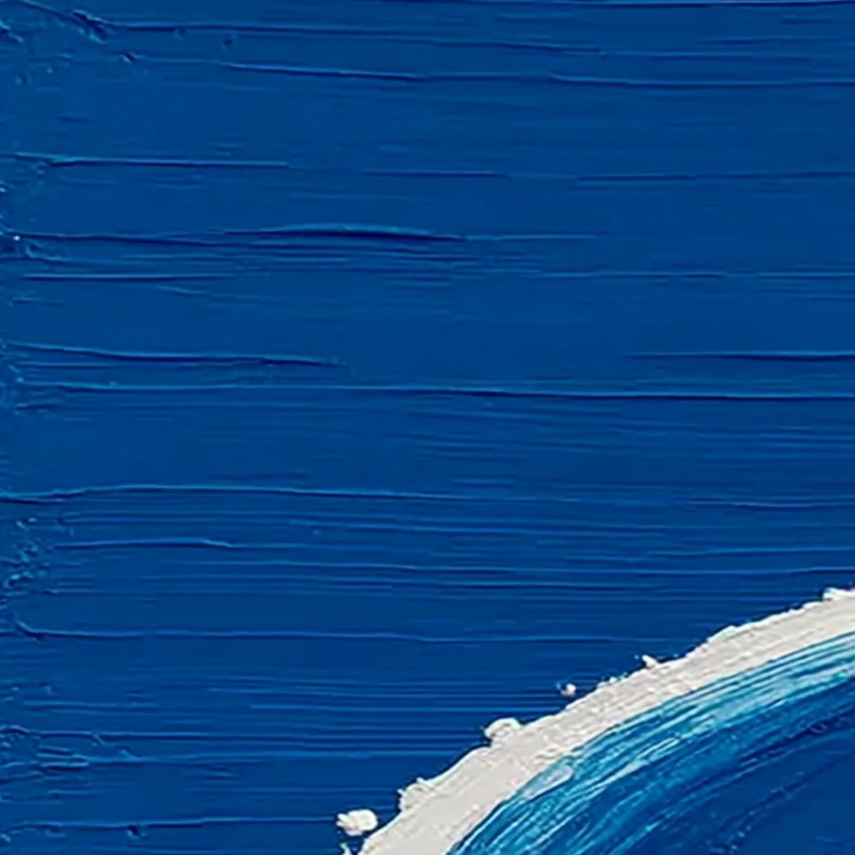 Voyage | Minimalist Textured Seascape Oil Painting Wall Art | rectangular format, hand-painted canvas edge