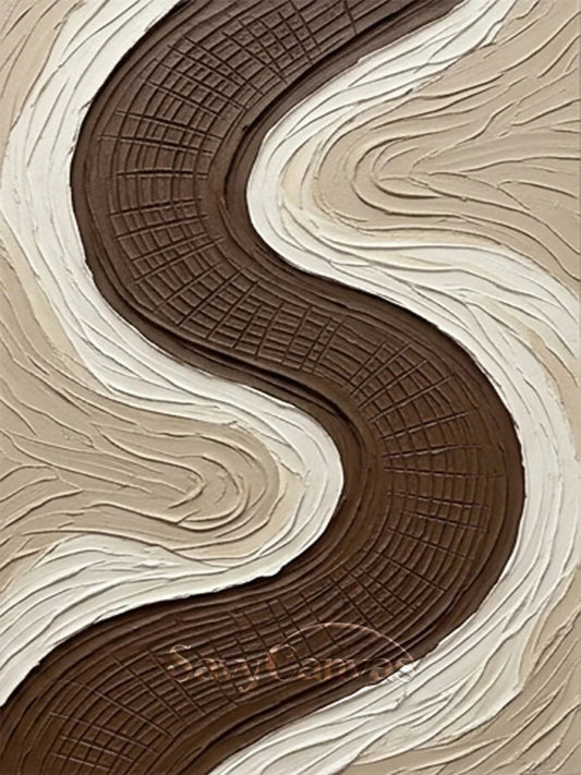 Wabi-Sabi Earth Tone Plaster Texture Art shown as textured wall art with a clear view of the artwork, color palette, and hand-finished canvas surface.