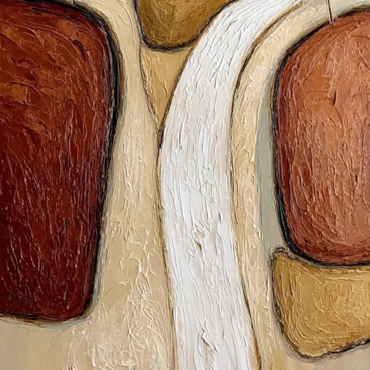 THE PASSAGE: Textured Wabi Sabi Abstract Earth Tone Painting | rolled canvas, ready for custom framing