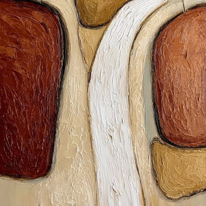 THE PASSAGE: Textured Wabi Sabi Abstract Earth Tone Painting | rolled canvas, ready for custom framing