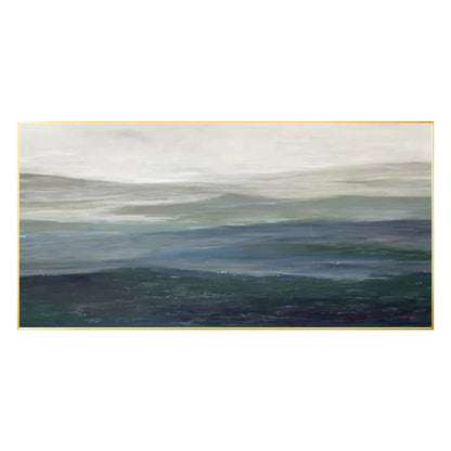 Watercolor Abstract Mountain Landscape Painting: Large Horizontal Canvas Art #7