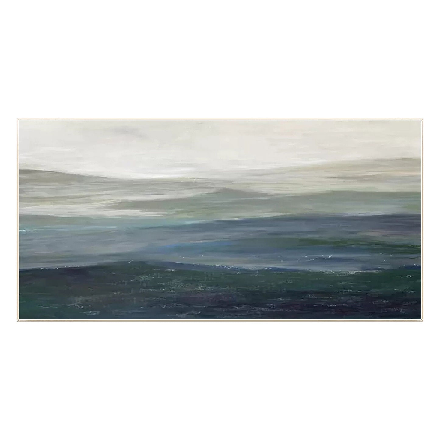 Watercolor Abstract Mountain Landscape Painting: Large Horizontal Canvas Art #8