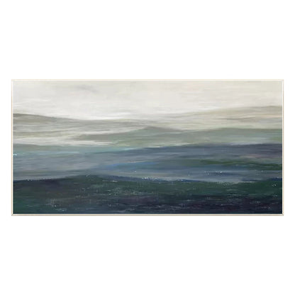 Watercolor Abstract Mountain Landscape Painting: Large Horizontal Canvas Art #8