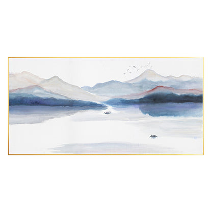 Watercolor Mountain Landscape Painting: Extra Large Canvas Wall Art #7