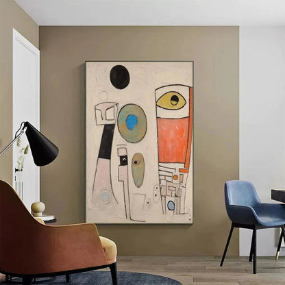 WHIMSICAL FORMS: Colorful Abstract Painting, Vertical Wall Art | Abstract closeup, raised brushwork detail