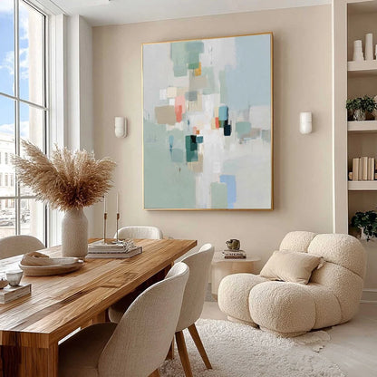 WHISPER: Minimalist Muted Tone Abstract Wall Art | Minimalist mood, soft natural light studio shot