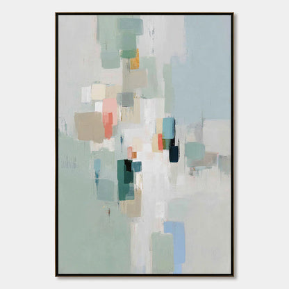 WHISPER: Minimalist Muted Tone Abstract Wall Art | hanging in living room, Minimalist wall art