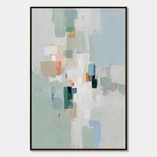 WHISPER: Minimalist Muted Tone Abstract Wall Art | hanging in living room, Minimalist wall art