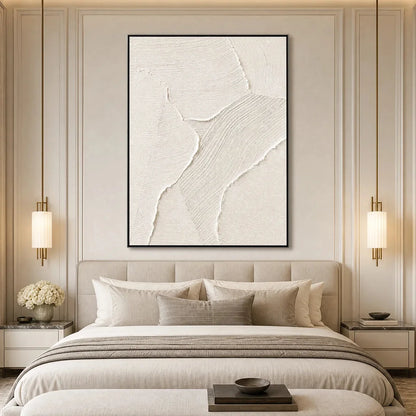 WHISPER: Wabi Sabi Style Textured Abstract Painting | Abstract closeup, raised brushwork detail