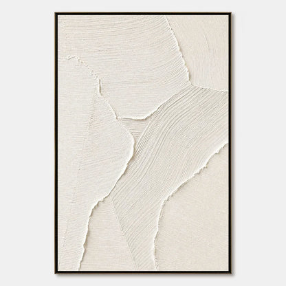 WHISPER: Wabi Sabi Style Textured Abstract Painting | hanging in living room, Abstract wall art
