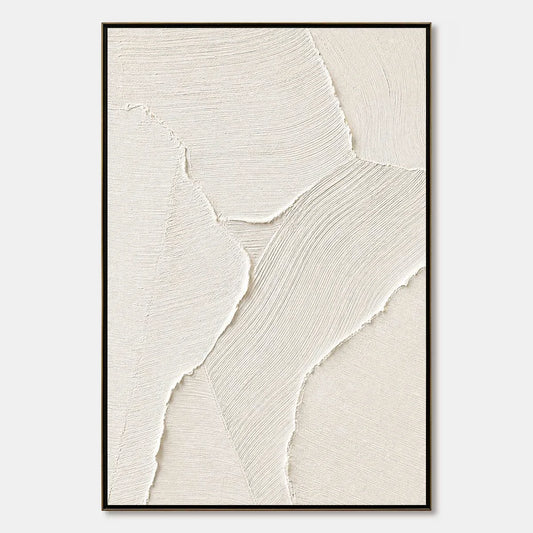 WHISPER: Wabi Sabi Style Textured Abstract Painting | hanging in living room, Abstract wall art