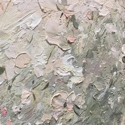 WHISPERING MEADOW: Impressionistic Wildflower Landscape Painting | rectangular format, hand-painted canvas edge