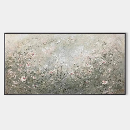WHISPERING MEADOW: Impressionistic Wildflower Landscape Painting | hanging in living room, Landscape wall art