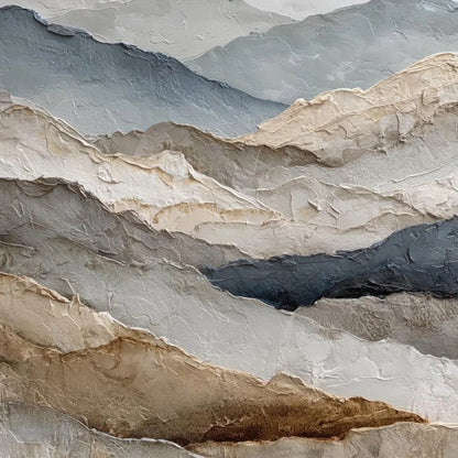 WHISPERING RIDGES | gold frame stretched on neutral wall