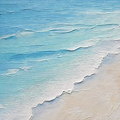 WHISPERING TIDE | rectangular format, hand-painted canvas edge