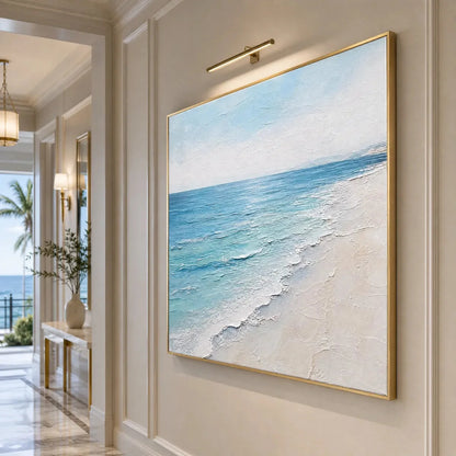 WHISPERING TIDE | black frame version on white wall