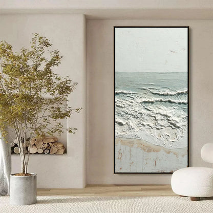 WHISPERING TIDE | black frame version on white wall