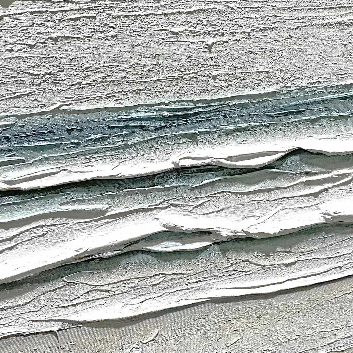 WHISPERING TIDE | rectangular format, hand-painted canvas edge