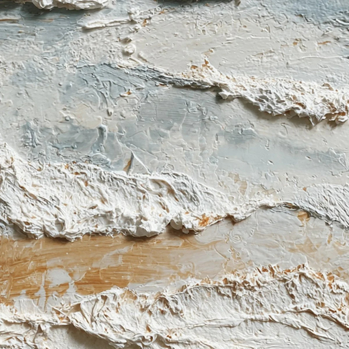 WHISPERING TIDES | rectangular format, hand-painted canvas edge