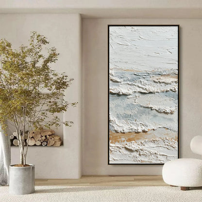 WHISPERING TIDES | black frame version on white wall