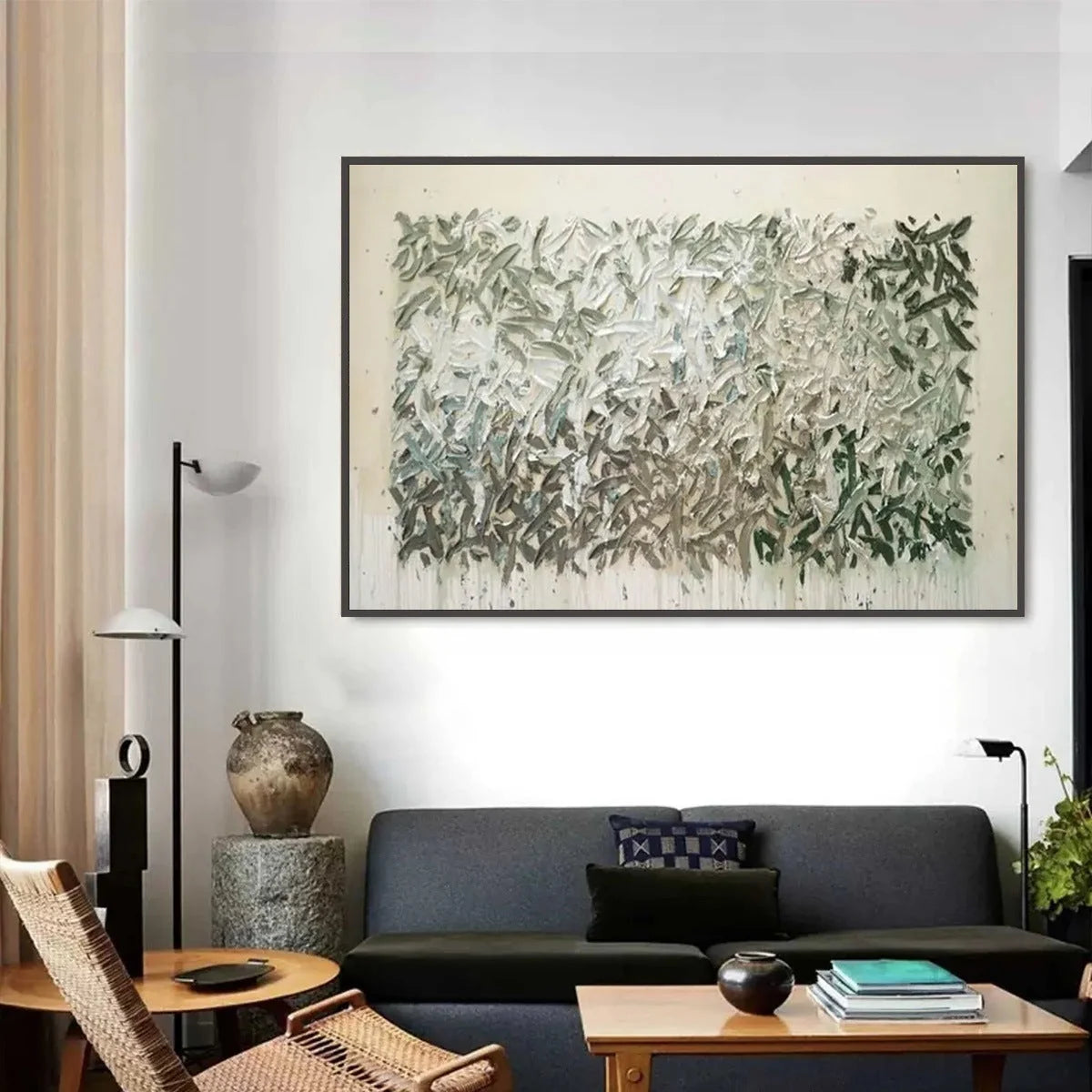 WHISPERING WINDS | black frame version on white wall