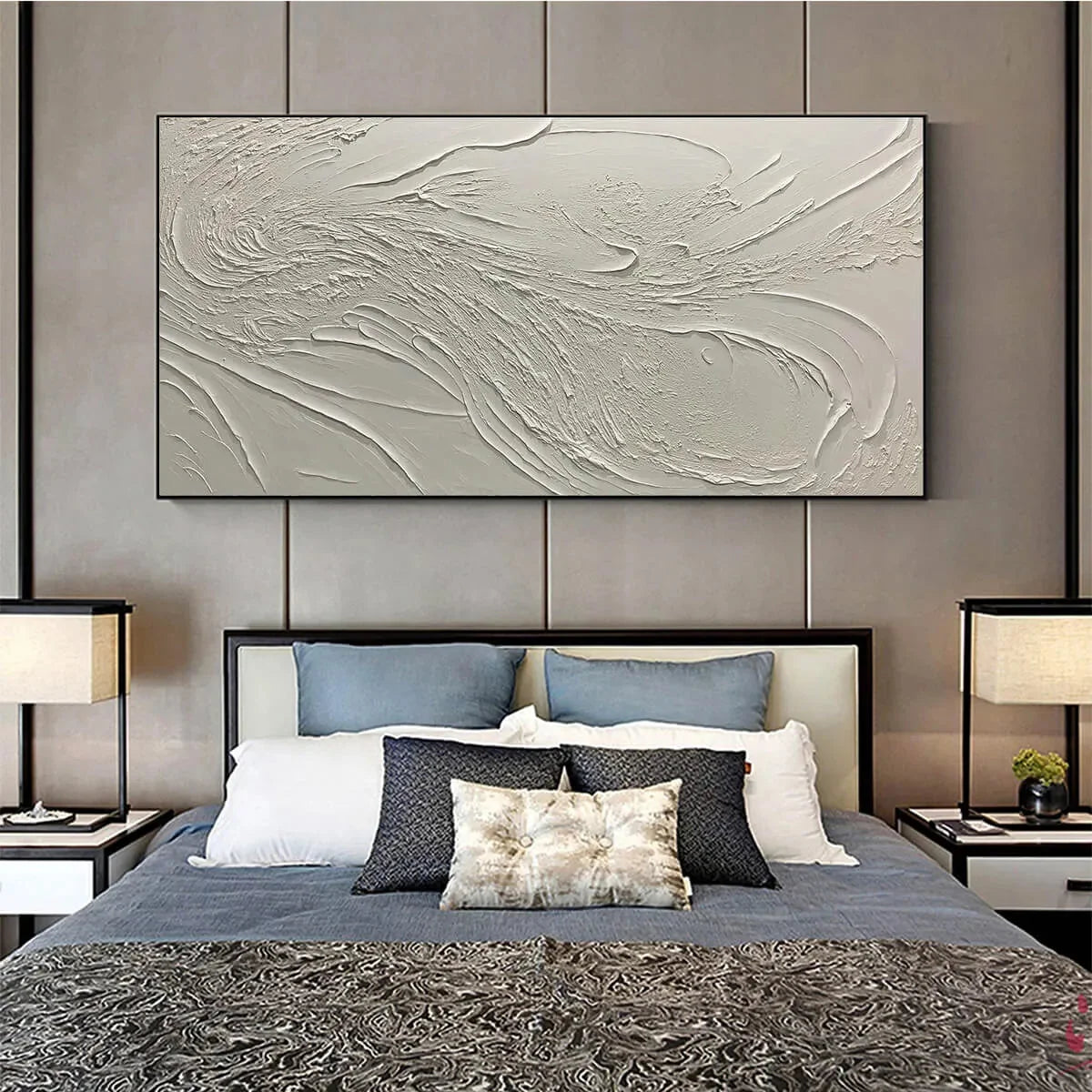 WHISPERING WINDS | black frame version on white wall