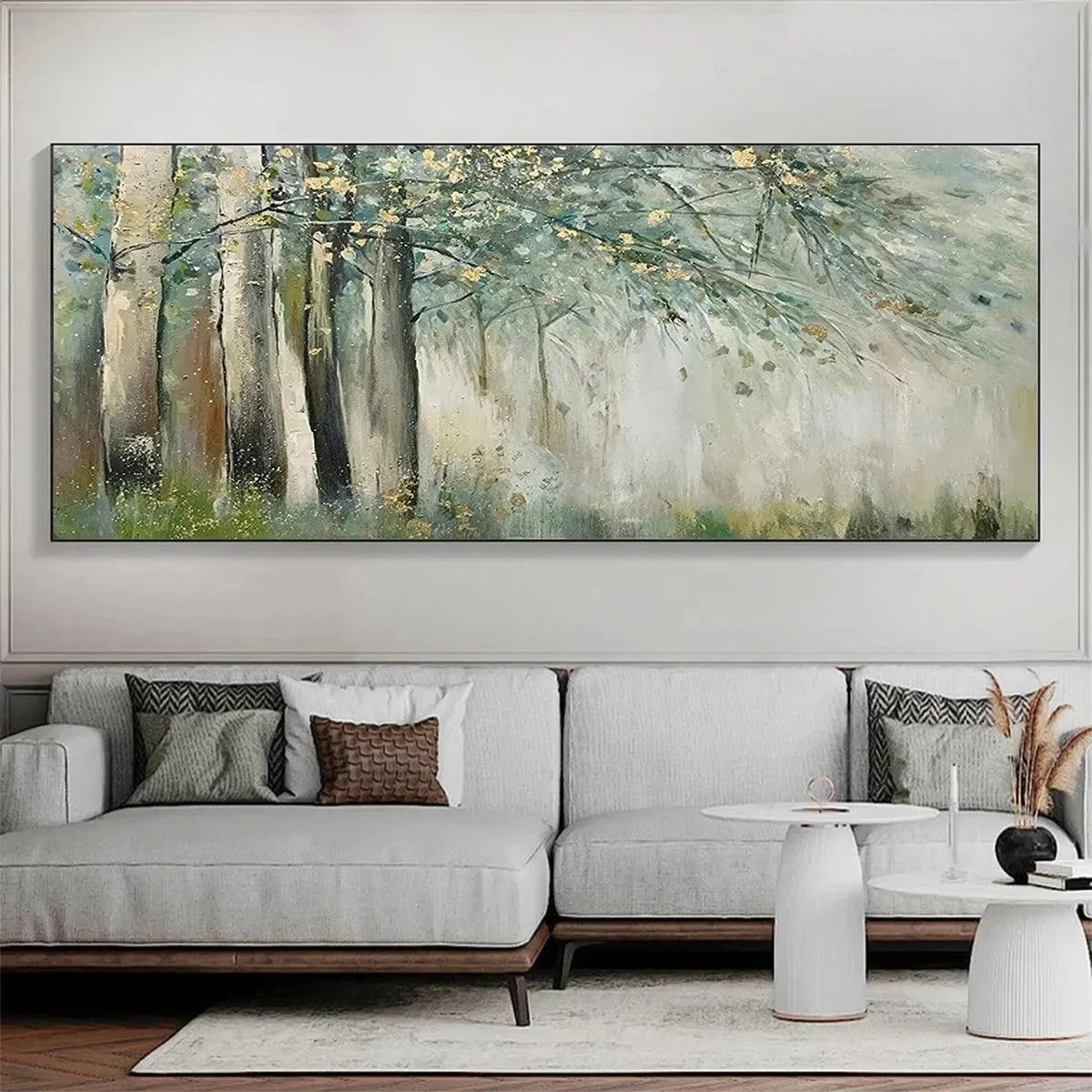 WHISPERING WOODS | Landscape closeup, raised brushwork detail
