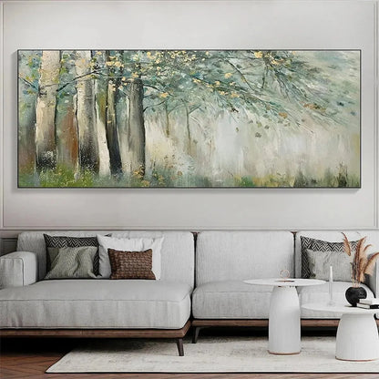 WHISPERING WOODS | Landscape closeup, raised brushwork detail