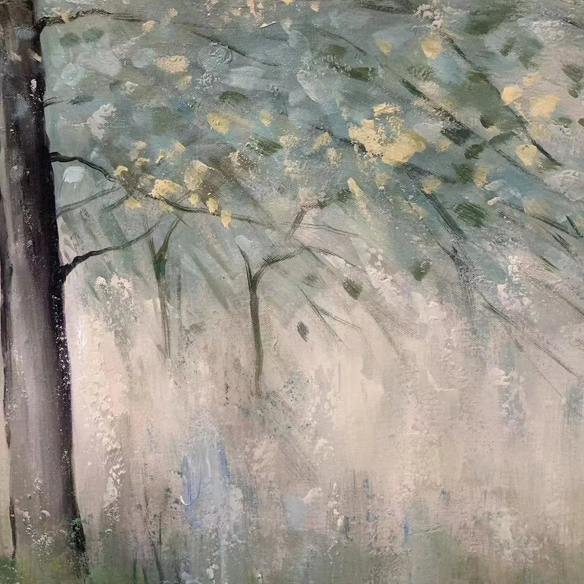 WHISPERING WOODS | rectangular format, hand-painted canvas edge