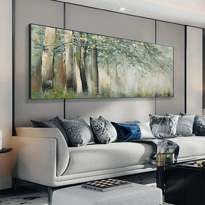 WHISPERING WOODS | black frame version on white wall