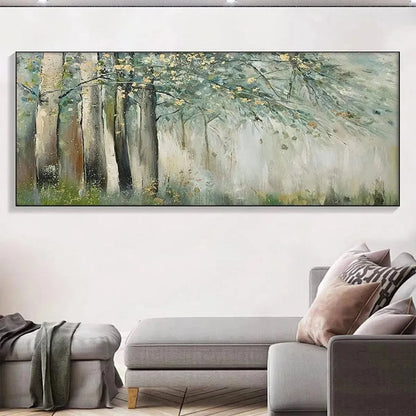 WHISPERING WOODS | texture detail, palette knife marks visible
