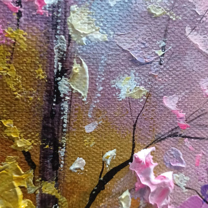 WHISPERING WOODS | rectangular format, hand-painted canvas edge