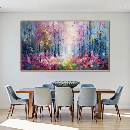WHISPERING WOODS | black frame version on white wall