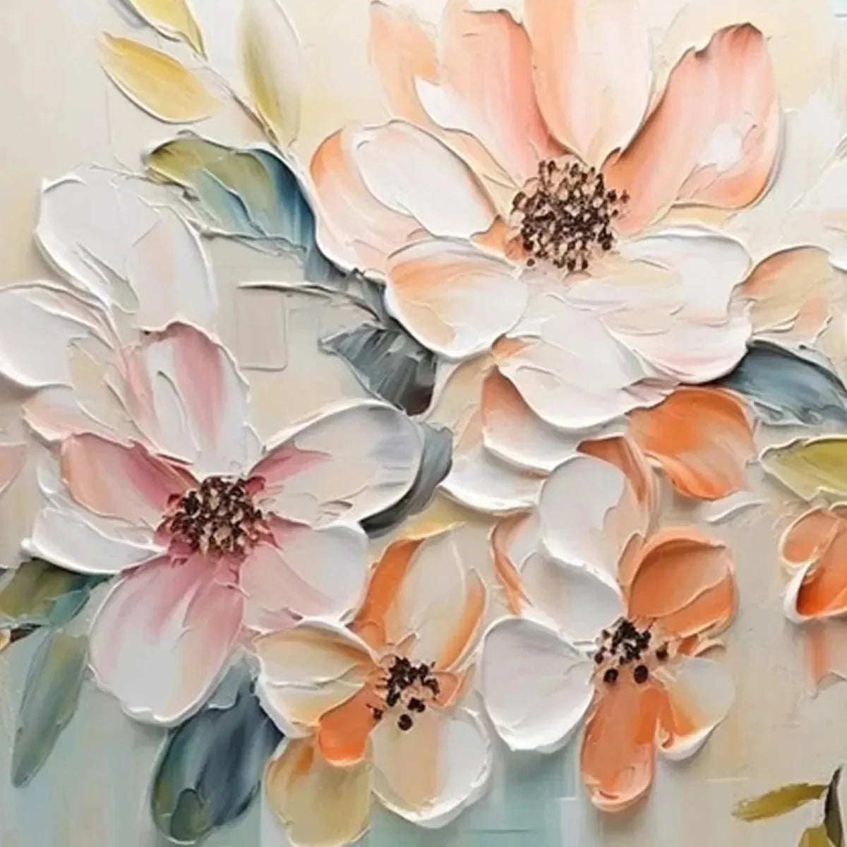 PEACH BLOSSOM | black frame version on white wall